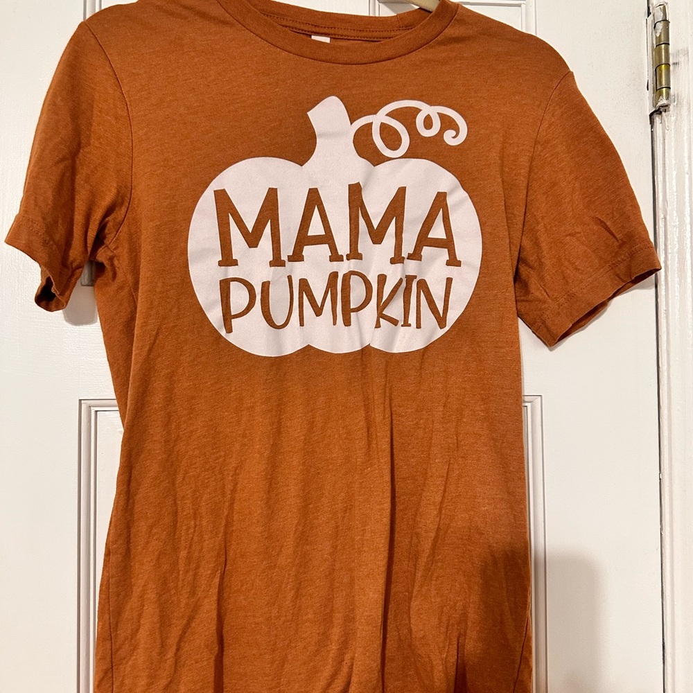 Mama Pumpkin Shirt - Orange